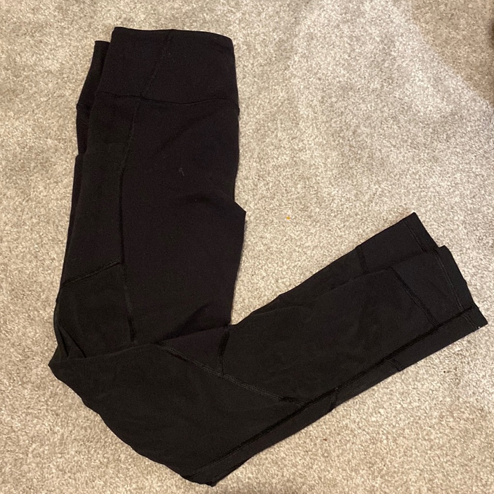 Victoria Secret small black leggings with sheer